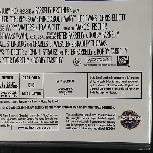 Factory sealed: There's Something about Mary Widescreen DVD w/ Special Features - Picture 8 of 9
